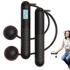 Cordless Jump Rope with Weighted Balls and Digital Counter, Non-Slip Grips All Vera Mart