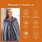 Heated Shawl with USB Power and Fast Heating, Removable Machine-Washable Cover All Vera Mart