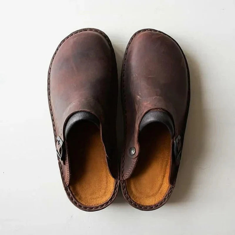 Orthopedic Slippers with Rocker Sole and Removable Insole, Open Back Design All Vera Mart
