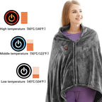 Heated Shawl with USB Power and Fast Heating, Removable Machine-Washable Cover All Vera Mart