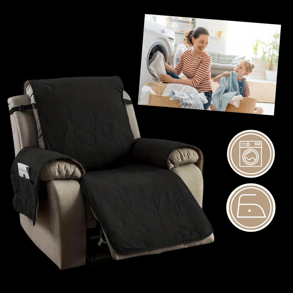 Recliner Slipcover with Waterproof Liquid Repelling Fabric and Machine Washable Design All Vera Mart