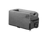 Small Pet Car Armrest Seat with Internal Safety Lanyard and Zippered Entry All Vera Mart