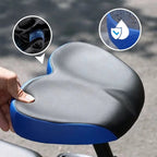 Bike Saddle with Extra Wide Cushioning and Waterproof Cover, Shock Absorbing All Vera Mart