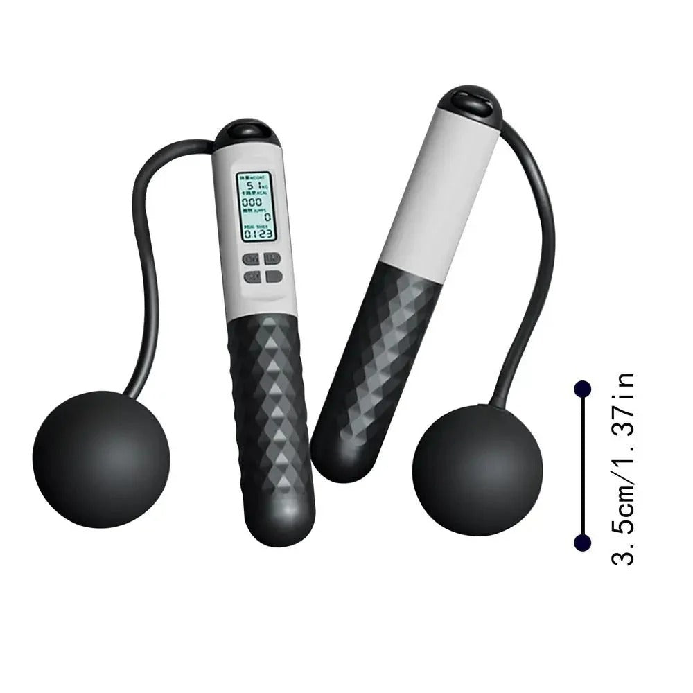 Cordless Jump Rope with Weighted Balls and Digital Counter, Non-Slip Grips All Vera Mart