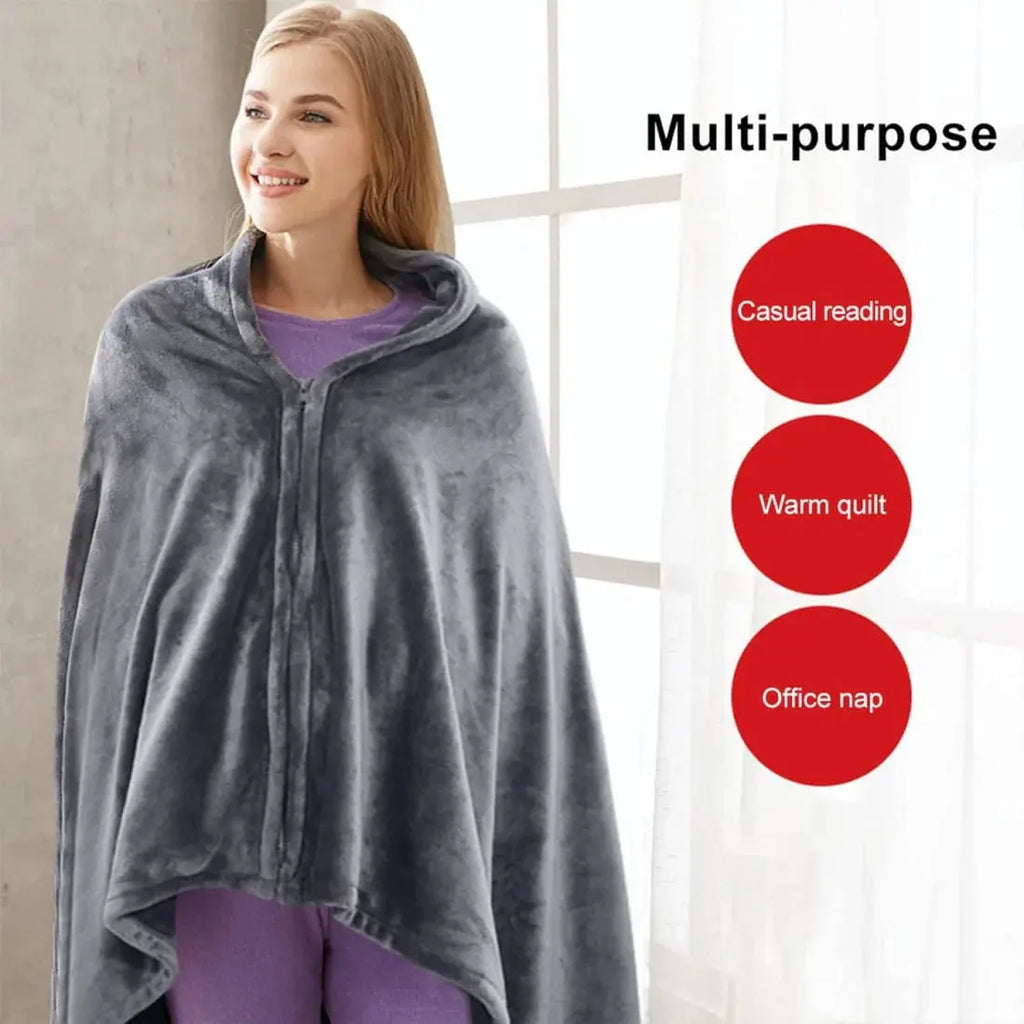 Heated Shawl with USB Power and Fast Heating, Removable Machine-Washable Cover All Vera Mart