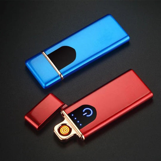 Windproof Electric Lighter with Rechargeable Battery and Universal Charging Port All Vera Mart