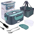 Electric Heated Lunch Box with Dual Power and Adjustable Temperature, Insulated Bag All Vera Mart