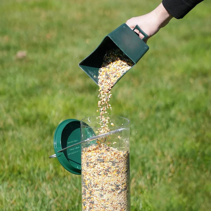 Spinning Perch Bird Feeder with Weight-Activated Squirrel Deterrent and Four Feeding Ports All Vera Mart