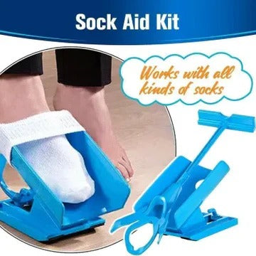 Compression Sock Helper with Extended Reach Handle and Snap Lock Hinge All Vera Mart