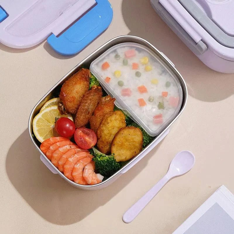 Electric Heated Lunch Box with Dual Power and Adjustable Temperature, Insulated Bag All Vera Mart
