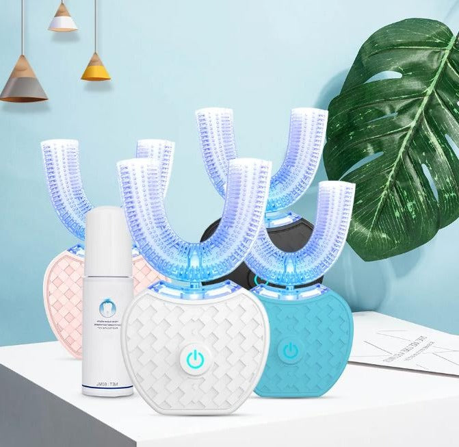 Electric Toothbrush with U-Shaped Head and 5000 Vibrations Per Minute, Rechargeable