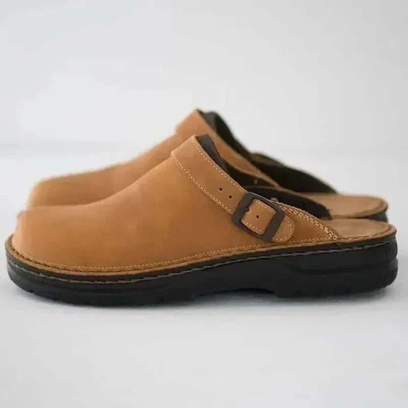 Orthopedic Slippers with Rocker Sole and Removable Insole, Open Back Design All Vera Mart