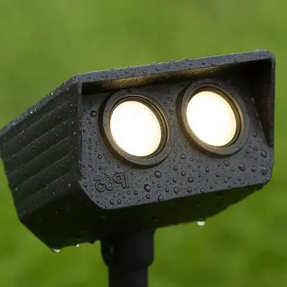 Solar LED Spot Light with Adjustable Zoom Lens, RGB and Warm White Modes, IP65 Waterproof All Vera Mart