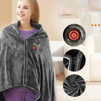 Heated Shawl with USB Power and Fast Heating, Removable Machine-Washable Cover All Vera Mart