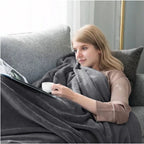 Reversible Blanket with Soft Plush Layer and Protective Backing, Machine Washable All Vera Mart