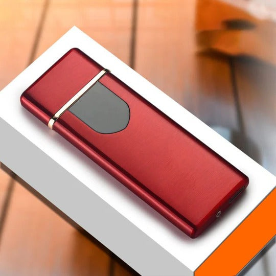 Windproof Electric Lighter with Rechargeable Battery and Universal Charging Port All Vera Mart