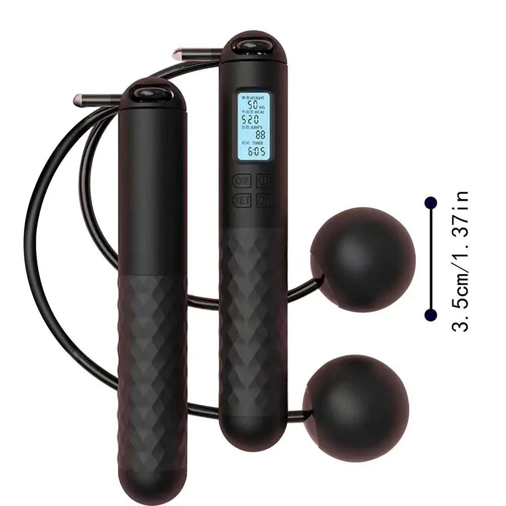 Cordless Jump Rope with Weighted Balls and Digital Counter, Non-Slip Grips All Vera Mart