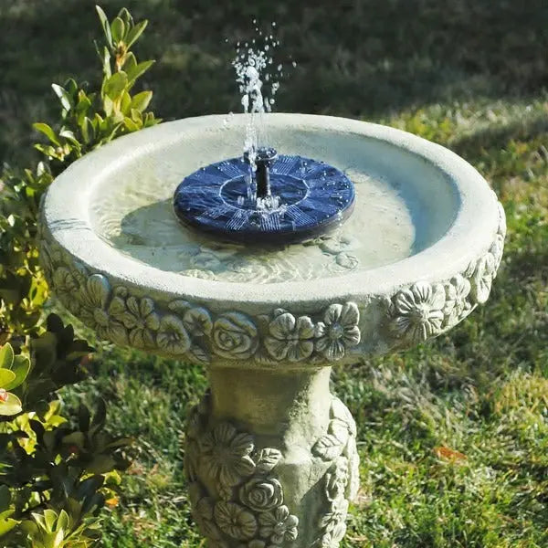Solar Water Fountain with Four Spray Nozzles and Floating Mount, Silent Outdoor Birdbath All Vera Mart