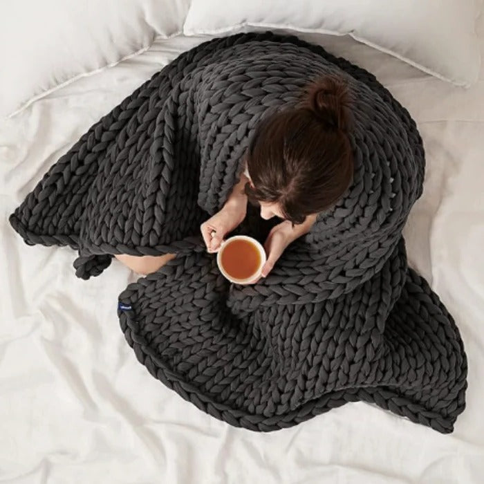 Weighted Blanket 3.3 lbs with Breathable Fabric and Machine Washable, 39x47in All Vera Mart