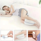 Leg Contour Pillow Covers with Zipper Closure, White 2-Pack All Vera Mart