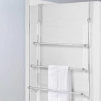 Metal Over Door Towel Rack with Four Bars and No-Drill Installation All Vera Mart