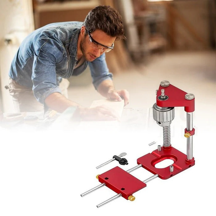 Drilling Locator for Perpendicular Holes with Adjustable Clamp and Rust Resistant Metal Frame All Vera Mart
