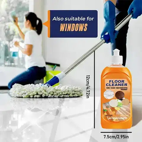 Lemon Floor Cleaner Concentrate with Plant-Based Surfactants for Multi-Surface Use, 3.38 oz All Vera Mart
