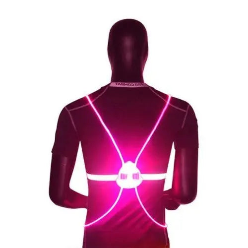Reflective LED Safety Vest with 360-Degree Visibility and Adjustable Fit, USB Rechargeable All Vera Mart