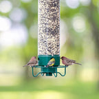 Spinning Perch Bird Feeder with Weight-Activated Squirrel Deterrent and Four Feeding Ports All Vera Mart