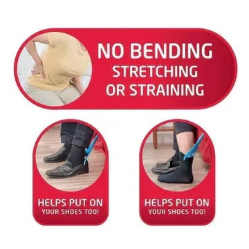 Compression Sock Helper with Extended Reach Handle and Snap Lock Hinge All Vera Mart