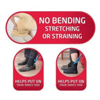 Compression Sock Helper with Extended Reach Handle and Snap Lock Hinge All Vera Mart