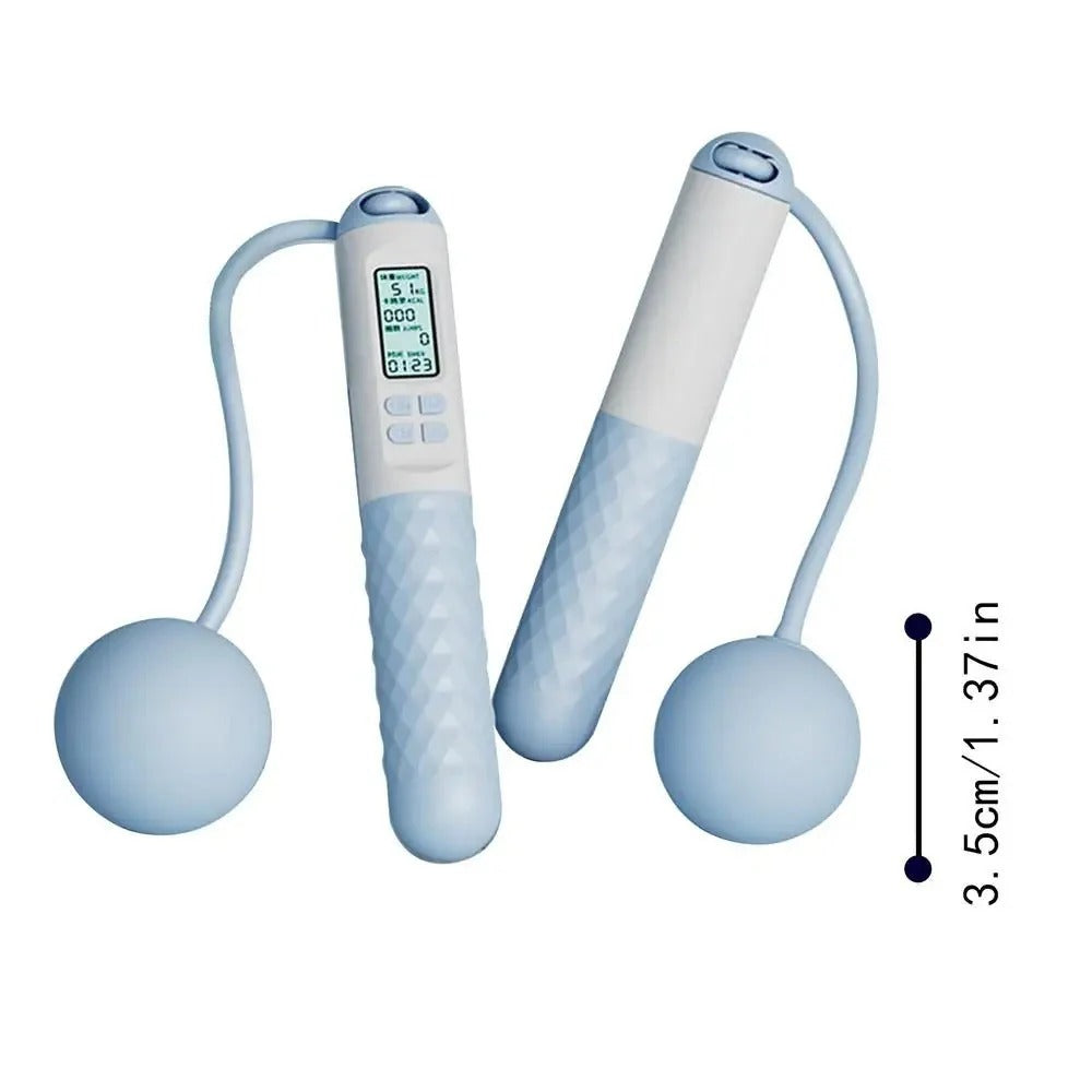 Cordless Jump Rope with Weighted Balls and Digital Counter, Non-Slip Grips All Vera Mart