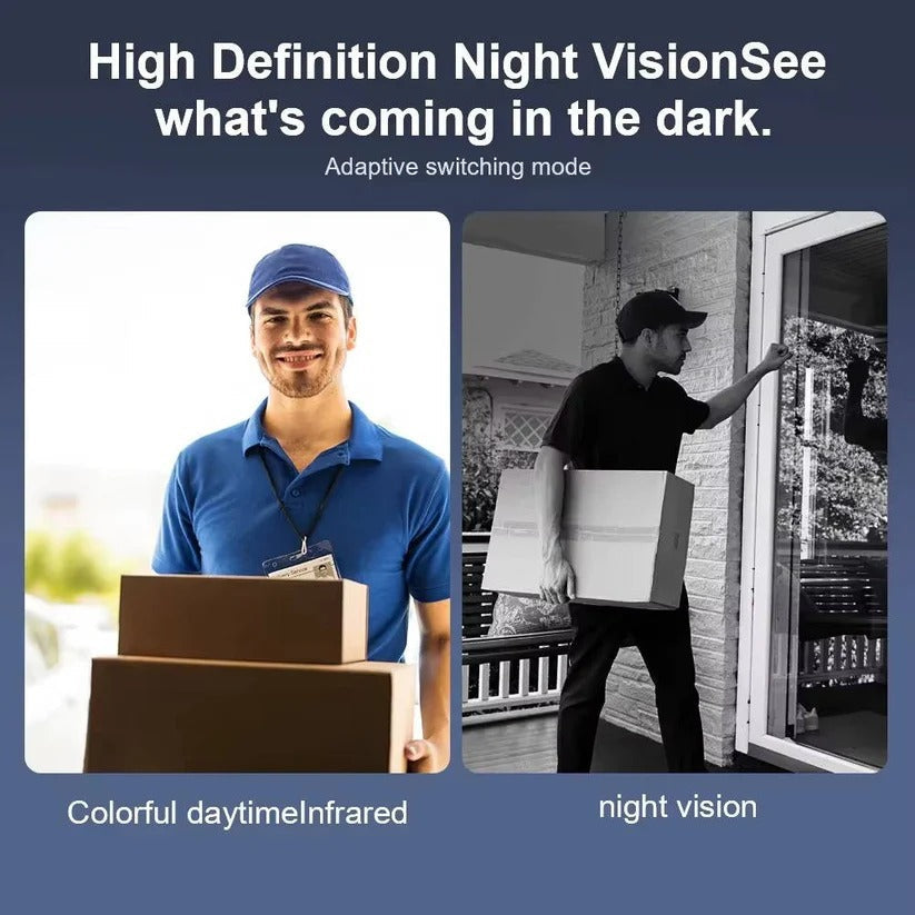 Wireless Video Doorbell with 1080P Resolution and Two Way Audio, Night Vision All Vera Mart