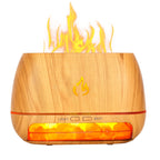Negative Ion Salt Crystal Lamp with Warm Amber Glow and Universal Charging All Vera Mart