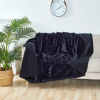 Reversible Blanket with Soft Plush Layer and Protective Backing, Machine Washable All Vera Mart
