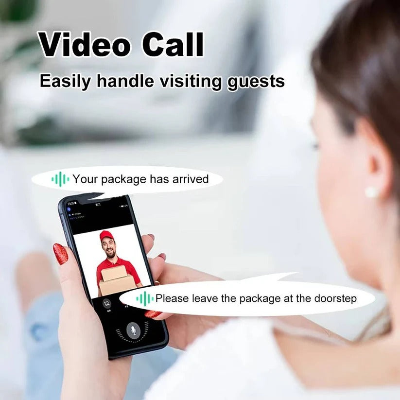 Wireless Video Doorbell with 1080P Resolution and Two Way Audio, Night Vision All Vera Mart