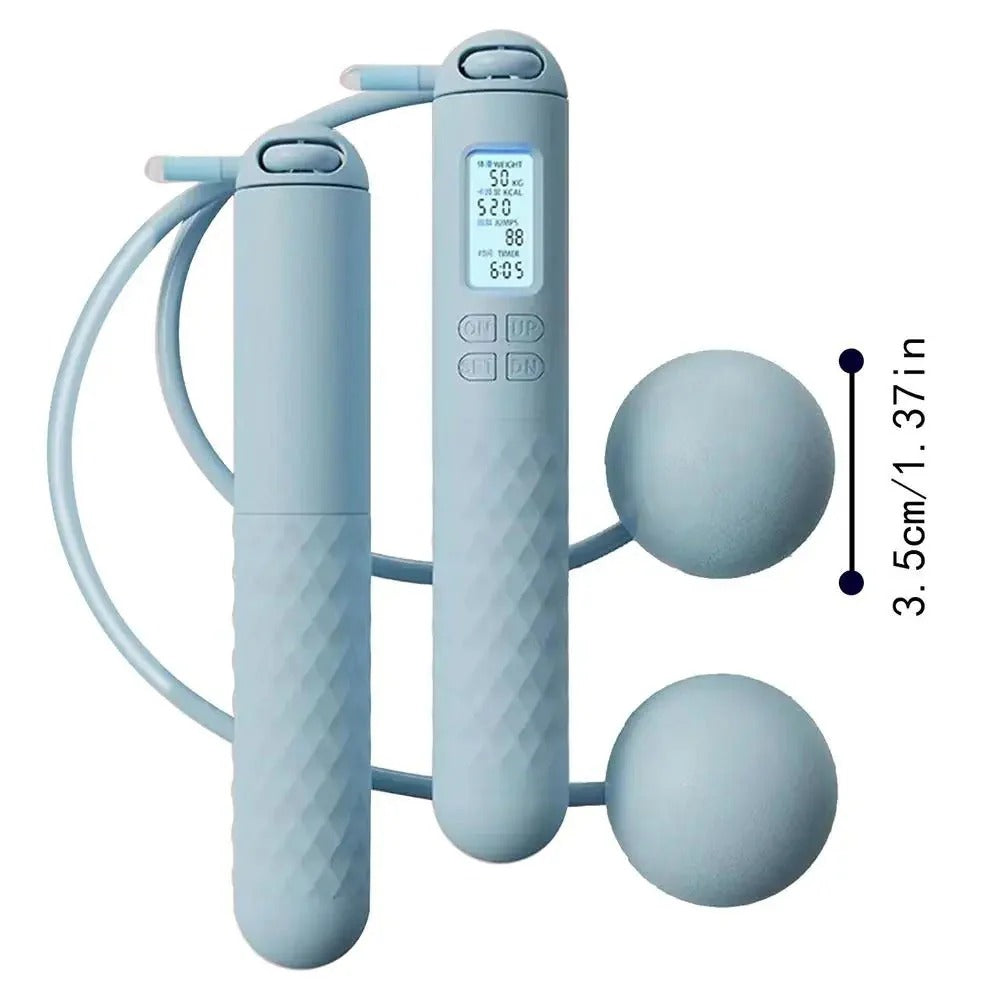 Cordless Jump Rope with Weighted Balls and Digital Counter, Non-Slip Grips All Vera Mart