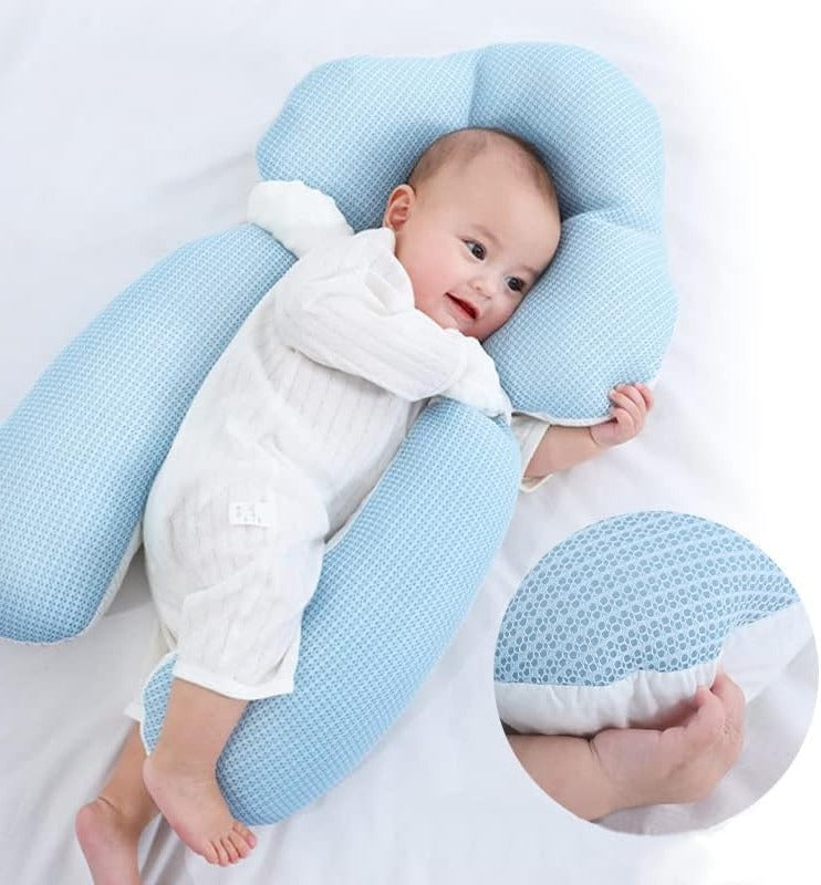Contoured Infant Pillow with Breathable Surface and Head Support All Vera Mart