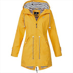 Women's Full Length Raincoat with Adjustable Hood and Breathable Lining All Vera Mart