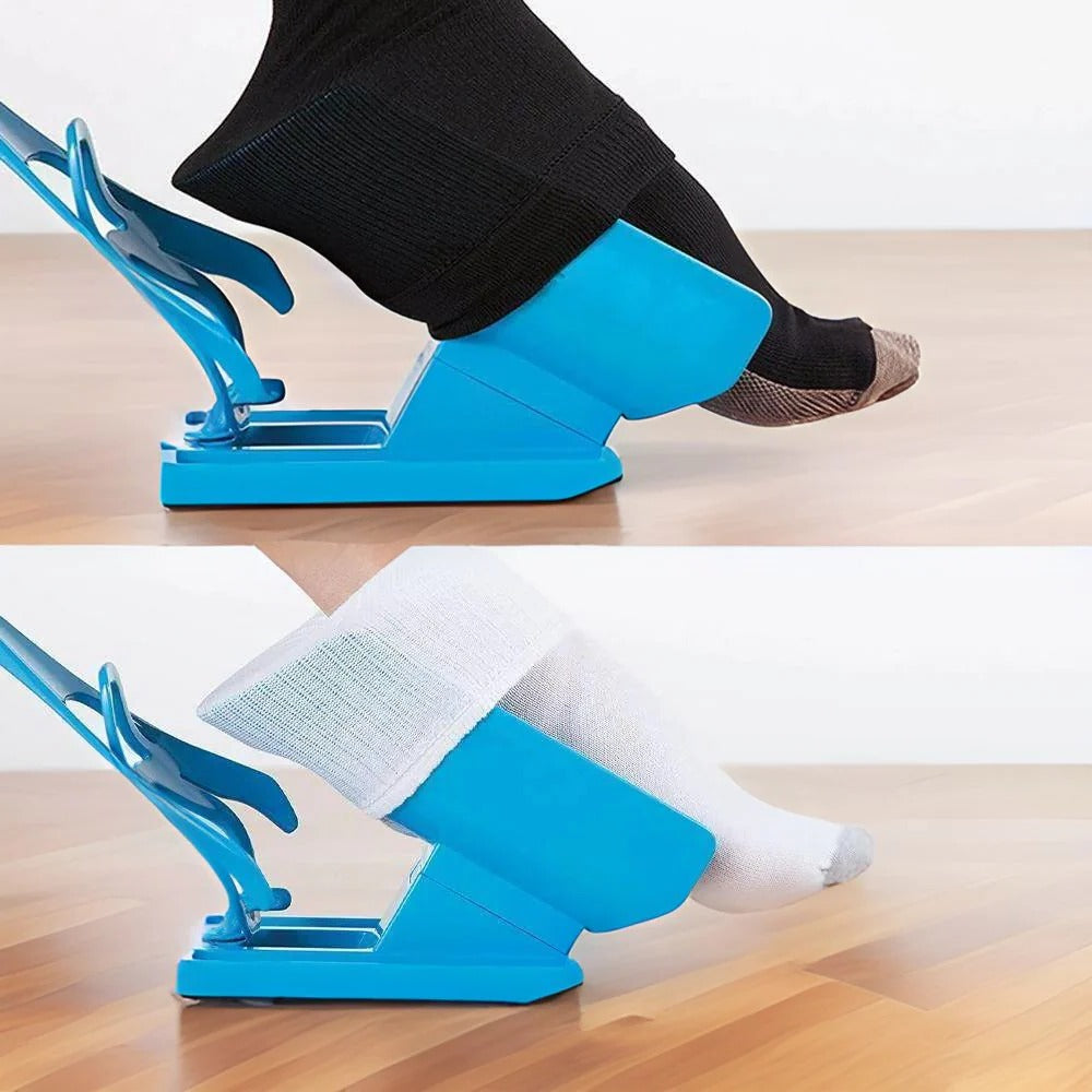 Compression Sock Helper with Extended Reach Handle and Snap Lock Hinge All Vera Mart