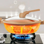Multipurpose Wok with Micropressure Sealing and Steamer Basket for Gas and Induction Cooktops All Vera Mart