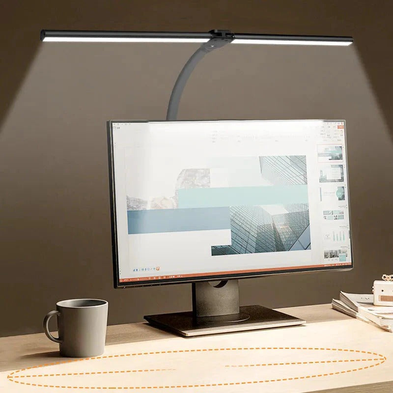 Dual Head LED Desk Lamp with Adjustable Arms and Touch Control, 2700K-6000K All Vera Mart