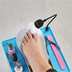 Nail Grooming Footrest with LED Magnifier and Drying Fan, Foldable Storage All Vera Mart