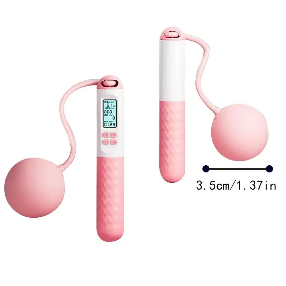 Cordless Jump Rope with Weighted Balls and Digital Counter, Non-Slip Grips All Vera Mart
