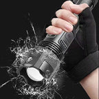 Rechargeable LED Flashlight with 12,000 Lumens and 550 Meter Beam, IP65 Rated All Vera Mart