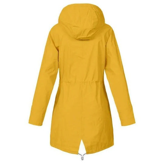 Women's Full Length Raincoat with Adjustable Hood and Breathable Lining All Vera Mart