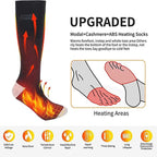 Rechargeable Heated Socks with 3-Level Temperature Control and 8-Hour Battery All Vera Mart