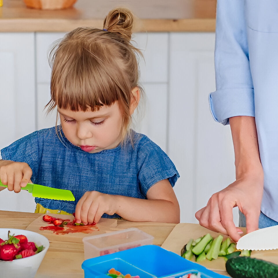 Children's Kitchen Utensil Set with Rounded Edges and Dishwasher Safe Construction for Ages 2-5 All Vera Mart