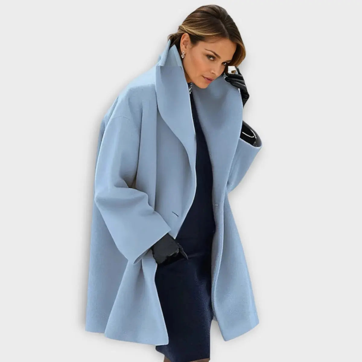 Women's Wool Coat with Wind-Resistant Shell and Insulated Lining, Tailored Fit All Vera Mart
