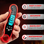 Digital Meat Thermometer with Backlit Display and 2-Second Response Time All Vera Mart